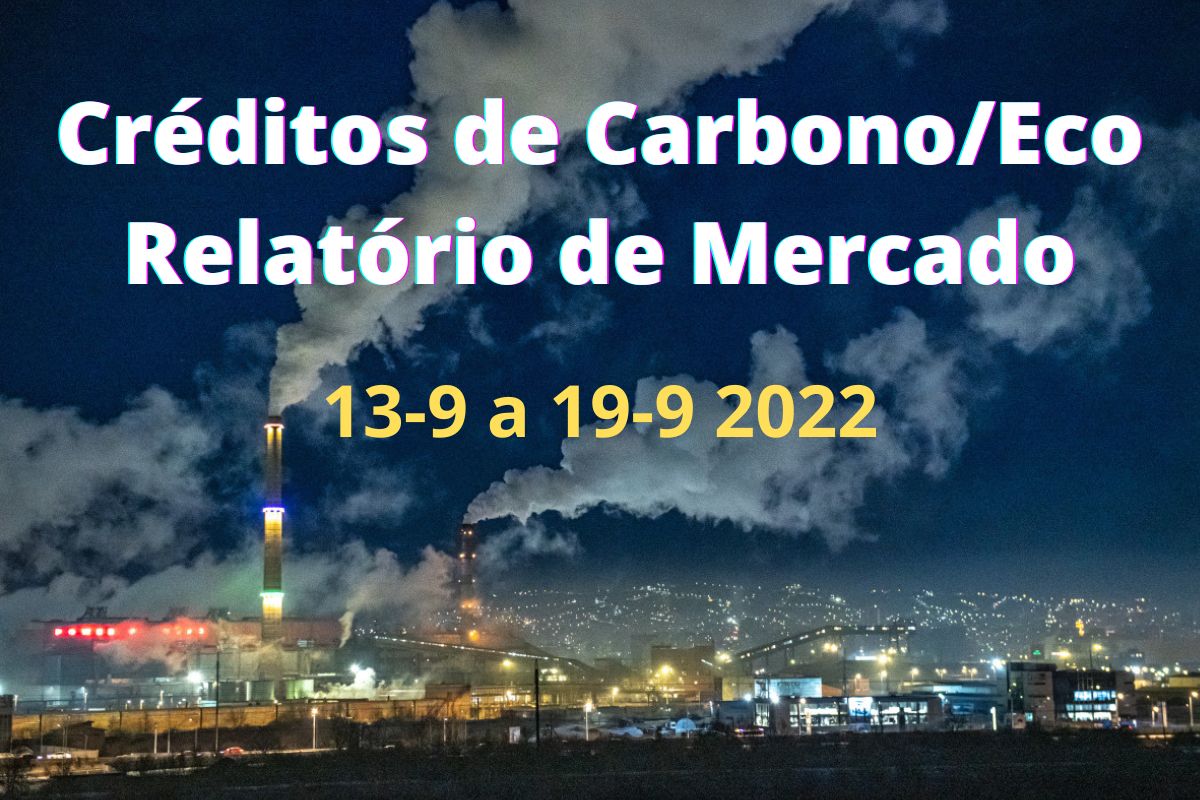 Relatório Créditos Carbono/Eco 13 a 19 de setembro de 2022