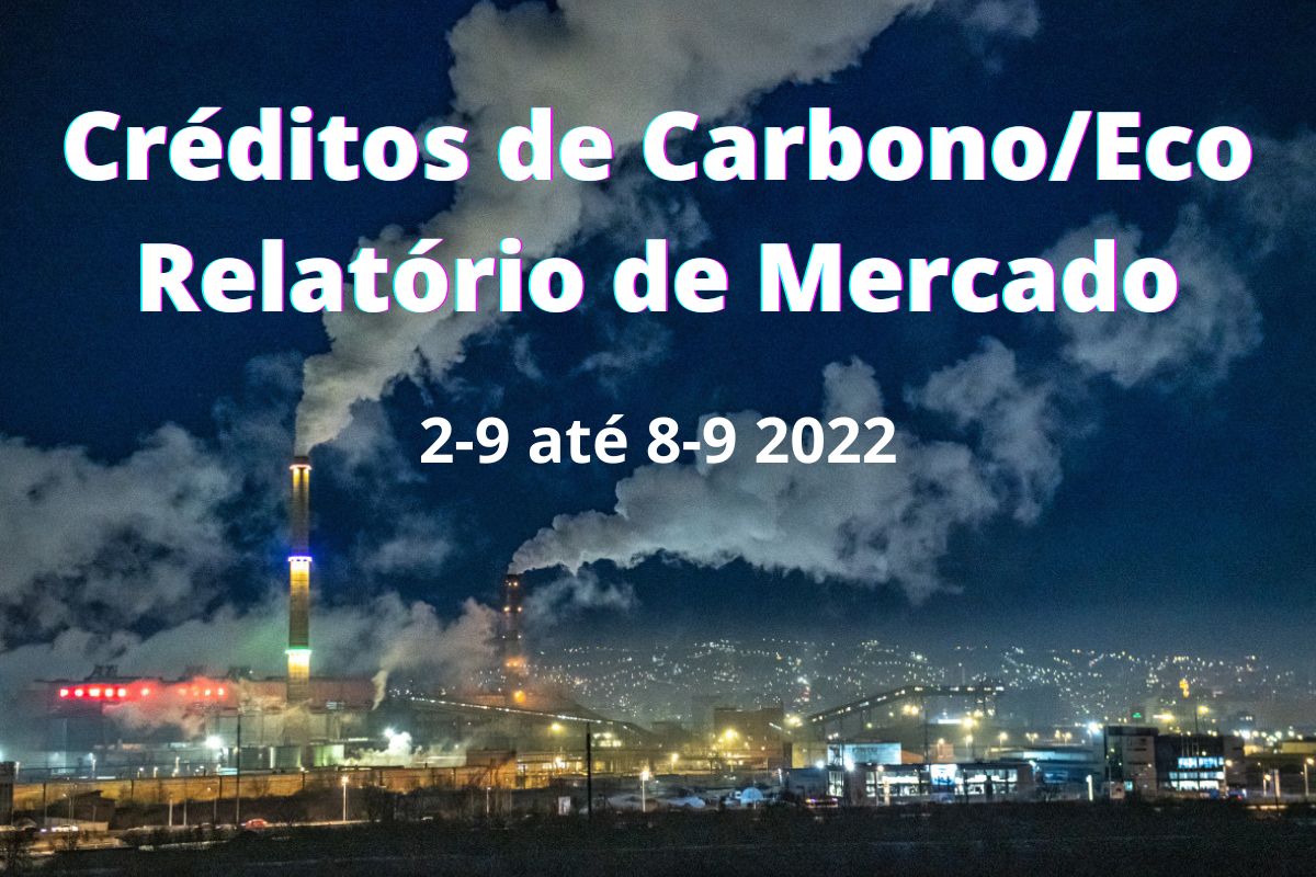 Preços de Créditos de Carbono e Ecológicos na Semana de 2 a 8 de setembro de 2022